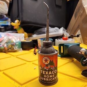 Texaco Home Lubricant Handy Oiler Oil Can Texas Company Long Spout Empty